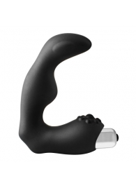 Черный вибромассажер простаты FantASStic Vibrating Prostate Massager - 11,3 см. - Dream Toys - в Перми купить с доставкой