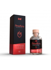 Массажный гель с ароматом клубники Strawberry - 30 мл. - INTT - купить с доставкой в Перми