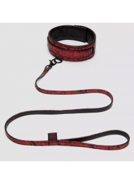 Стильный ошейник с поводком Reversible Faux Leather Collar and Lead - Fifty Shades of Grey - купить с доставкой в Перми