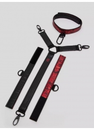 Ошейник с наручниками Reversible Faux Leather Collar and Wrist - Fifty Shades of Grey - купить с доставкой в Перми