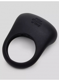 Черное эрекционное виброкольцо Sensation Rechargeable Vibrating Love Ring - Fifty Shades of Grey - в Перми купить с доставкой