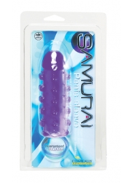 Закрытая фиолетовая насадка с пупырышками SAMURAI PENIS SLEEVE PURPLE - 14,5 см. - NMC - в Перми купить с доставкой