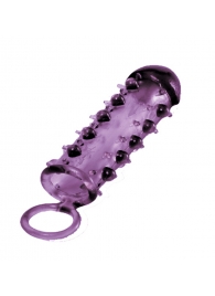 Закрытая фиолетовая насадка с пупырышками SAMURAI PENIS SLEEVE PURPLE - 14,5 см. - NMC - в Перми купить с доставкой