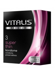 Ультратонкие презервативы VITALIS PREMIUM super thin - 3 шт. - Vitalis - купить с доставкой в Перми