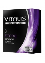 Презервативы с утолщенной стенкой VITALIS PREMIUM strong - 3 шт. - Vitalis - купить с доставкой в Перми