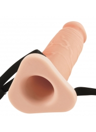 Телесный реалистичный фаллоимитатор с полостью Silicone Hollow Extension - 20 см. - Pipedream - купить с доставкой в Перми