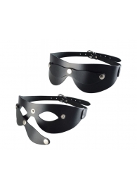 Черная кожаная маска  Новичок - Sitabella - купить с доставкой в Перми