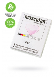 Супертонкие презервативы Masculan Pur - 3 шт. - Masculan - купить с доставкой в Перми