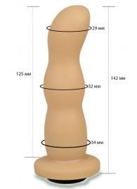 Телесная рельефная насадка Harness - 14,2 см. - LOVETOY (А-Полимер) - купить с доставкой в Перми