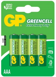 Батарейки солевые GP GreenCell AAA/R03G - 4 шт. - Элементы питания - купить с доставкой в Перми