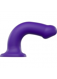 Фиолетовый фаллоимитатор-насадка Strap-On-Me Dildo Dual Density size L - 19 см. - Strap-on-me - купить с доставкой в Перми