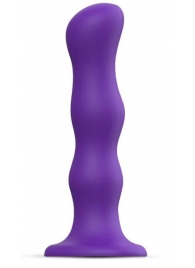 Фиолетовая насадка Strap-On-Me Dildo Geisha Balls size M - Strap-on-me - купить с доставкой в Перми