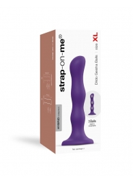 Фиолетовая насадка Strap-On-Me Dildo Geisha Balls size XL - Strap-on-me - купить с доставкой в Перми