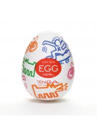 Мастурбатор-яйцо Keith Haring EGG STREET - Tenga - в Перми купить с доставкой