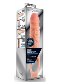 Телесная насадка на пенис 9 Inch Cock Sheath Extender - 22,2 см. - Blush Novelties - в Перми купить с доставкой