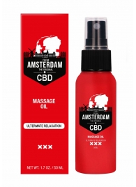 Стимулирующее массажное масло CBD from Amsterdam Massage Oil - 50 мл. - Shots Media BV - купить с доставкой в Перми