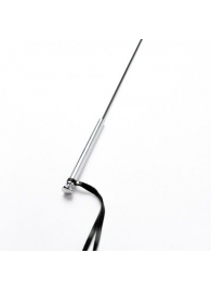 Черный кожаный стек с гладкой ручкой - 55 см. - Crazy Handmade - купить с доставкой в Перми