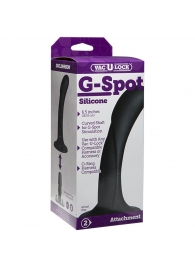 Черная изогнутая насадка Vac-U-Lock G-Spot - 16,5 см. - Doc Johnson - купить с доставкой в Перми