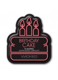 Лубрикант на водной основе со вкусом торта с кремом Wicked Aqua Birthday cake - 3 мл. - Wicked - купить с доставкой в Перми