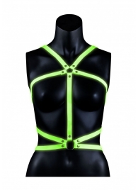 Портупея Body Harness с неоновым эффектом - размер L-XL - Shots Media BV - купить с доставкой в Перми