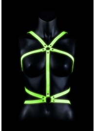 Портупея Body Harness с неоновым эффектом - размер L-XL - Shots Media BV - купить с доставкой в Перми