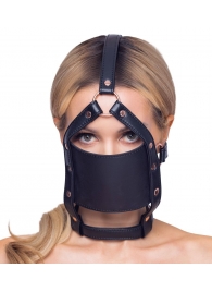 Черный намордник с кляпом-шаром Head Harness With A Gag - Orion - купить с доставкой в Перми