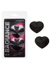 Черные пэстисы в форме сердечек Heart Pasties - California Exotic Novelties - купить с доставкой в Перми