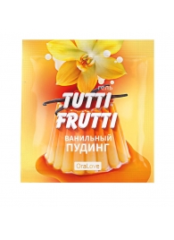 Пробник гель-смазки Tutti-frutti со вкусом ванильного пудинга - 4 гр. - Биоритм - купить с доставкой в Перми