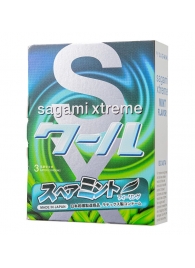 Презервативы Sagami Xtreme Mint с ароматом мяты - 3 шт. - Sagami - купить с доставкой в Перми