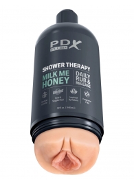 Телесный мастурбатор-вагина Shower Therapy Milk Me Honey - Pipedream - в Перми купить с доставкой