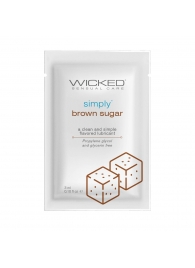 Саше лубриканта на водной основе Simply Aqua Brown Sugar с ароматом коричневого сахара - 3 мл. - Wicked - купить с доставкой в Перми