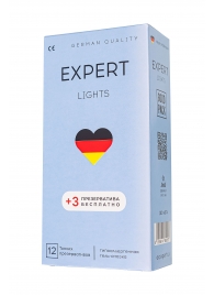 Ультратонкие презервативы EXPERT Lights - 12 шт.(+3 в подарок) - Expert - купить с доставкой в Перми