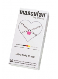 Ультрапрочные презервативы Masculan Ultra Safe Black - 10 шт. - Masculan - купить с доставкой в Перми