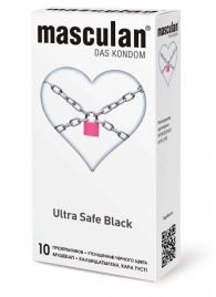 Ультрапрочные презервативы Masculan Ultra Safe Black - 10 шт. - Masculan - купить с доставкой в Перми