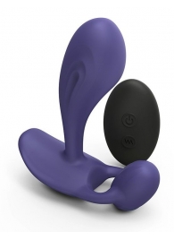 Темно-синий вибромассажер Witty P G Vibrator with Remote Control - Love to Love - в Перми купить с доставкой