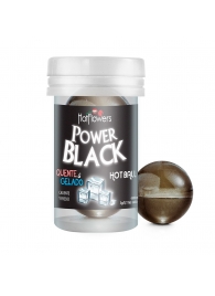 Интимный гель Power Black Hot Ball с охлаждающе-разогревающим эффектом (2 шарика по 3 гр.) - HotFlowers - купить с доставкой в Перми