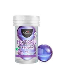 Лубрикант на масляной основе Hot Ball Beija Muito с ароматом винограда (2 шарика по 3 гр.) - HotFlowers - купить с доставкой в Перми