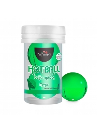 Лубрикант на масляной основе Hot Ball Beija Muito с ароматом мяты (2 шарика по 3 гр.) - HotFlowers - купить с доставкой в Перми