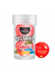 Лубрикант на масляной основе Hot Ball Plus с охлаждающе-разогревающим эффектом (2 шарика по 3 гр.) - HotFlowers - купить с доставкой в Перми