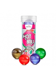 Ароматизированный лубрикант Hot Ball Mix на масляной основе (4 шарика по 3 гр.) - HotFlowers - купить с доставкой в Перми