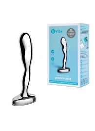 Стальной стимулятор простаты Stainless Steel Prostate Plug - 11,5 см. - b-Vibe - в Перми купить с доставкой