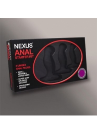 Набор из 3 массажеров простаты чёрного цвета NEXUS ANAL STARTER KIT - Nexus Range - в Перми купить с доставкой