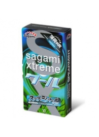 Презервативы Sagami Xtreme Mint с ароматом мяты - 10 шт. - Sagami - купить с доставкой в Перми