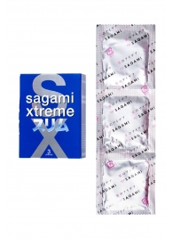 Розовые презервативы Sagami Xtreme FEEL FIT 3D - 3 шт. - Sagami - купить с доставкой в Перми