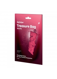 Розовый мешочек для хранения игрушек Treasure Bag XL - Satisfyer - купить с доставкой в Перми