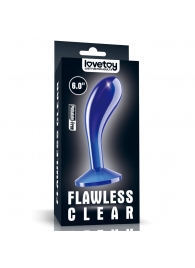 Синяя анальная втулка Flawless Clear Prostate Plug 6.0 - 15 см. - Lovetoy - в Перми купить с доставкой