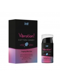 Жидкий вибратор Vibration Cotton Candy с ароматом сахарной ваты - 15 мл. - INTT - купить с доставкой в Перми