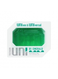 Зеленый мастурбатор-стимулятор Tenga Uni Emerald - Tenga - в Перми купить с доставкой