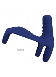 Синяя вибронасадка на пенис Vibrating Penis Sling - Baile - в Перми купить с доставкой