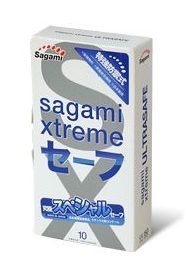 Презервативы Sagami Xtreme Ultrasafe с двойным количеством смазки - 10 шт. - Sagami - купить с доставкой в Перми